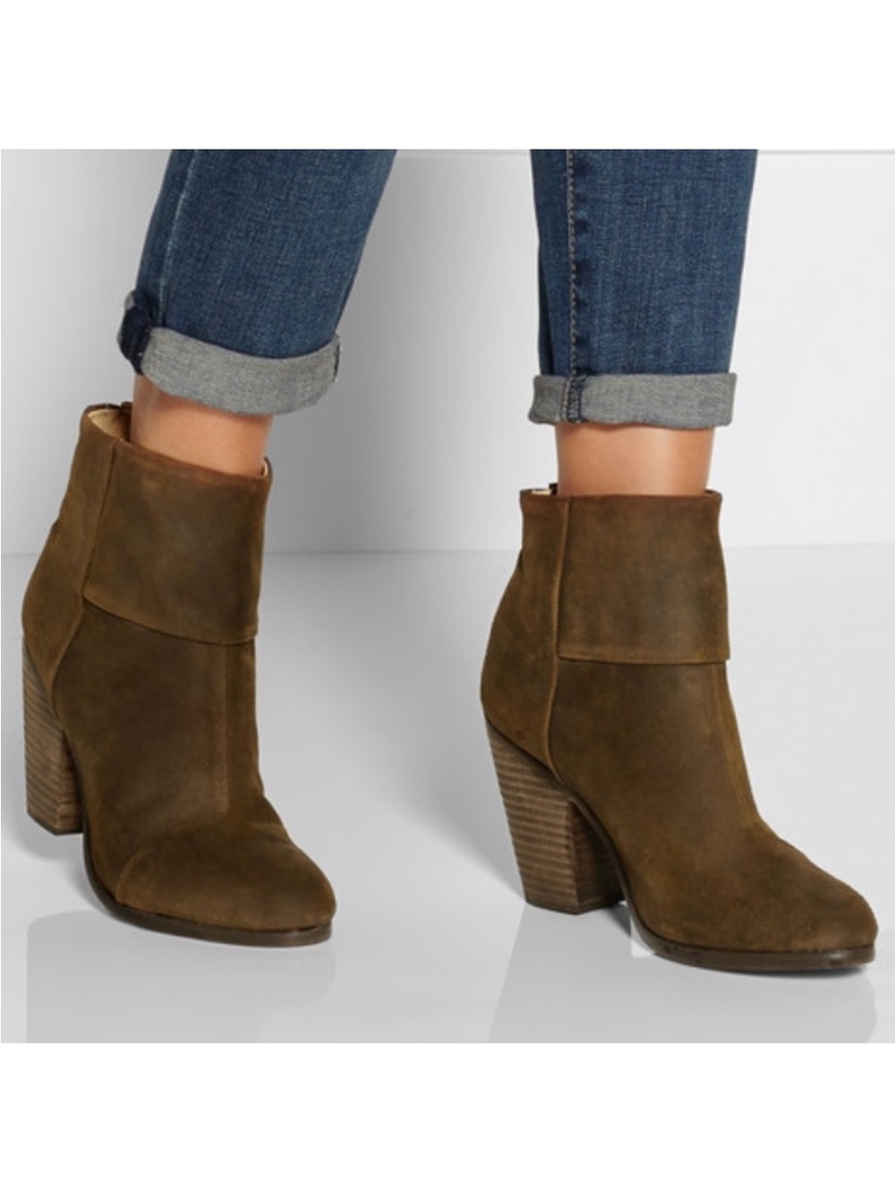 Rag & Bone Classic Newbury Boot | Mineral Suede Brown Green | 6.5